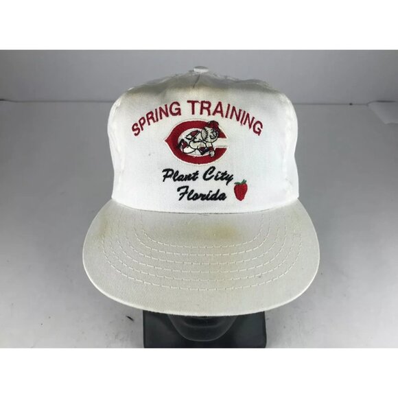 Annco Unisex Adult White Red Cincinnati Reds Spring Training Snapback Hat Cap OS - Picture 2 of 8